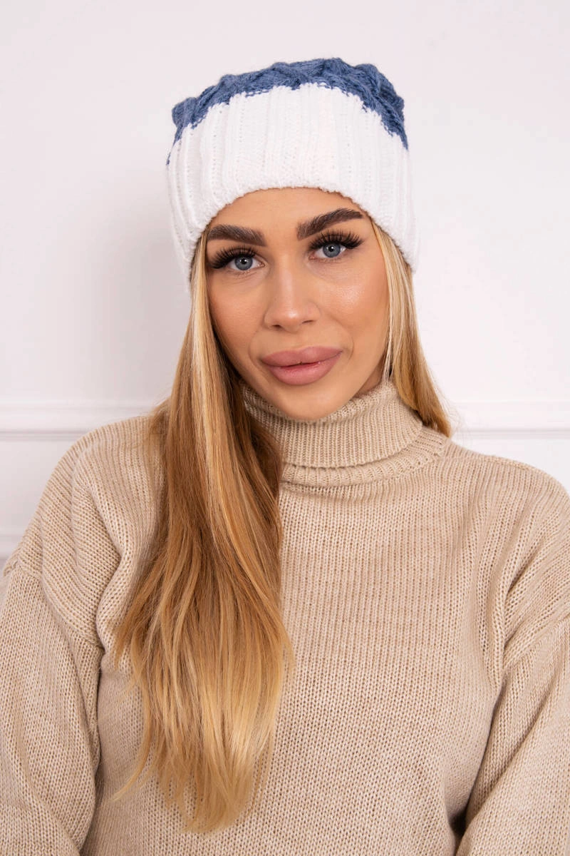 marka niezdefiniowana Čapica s fleece Milano K203 tmavo béžová melanž + ecru