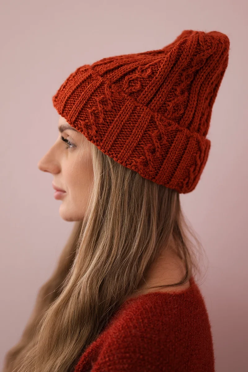marka niezdefiniowana Cap with turn up Marzena K206 foxy