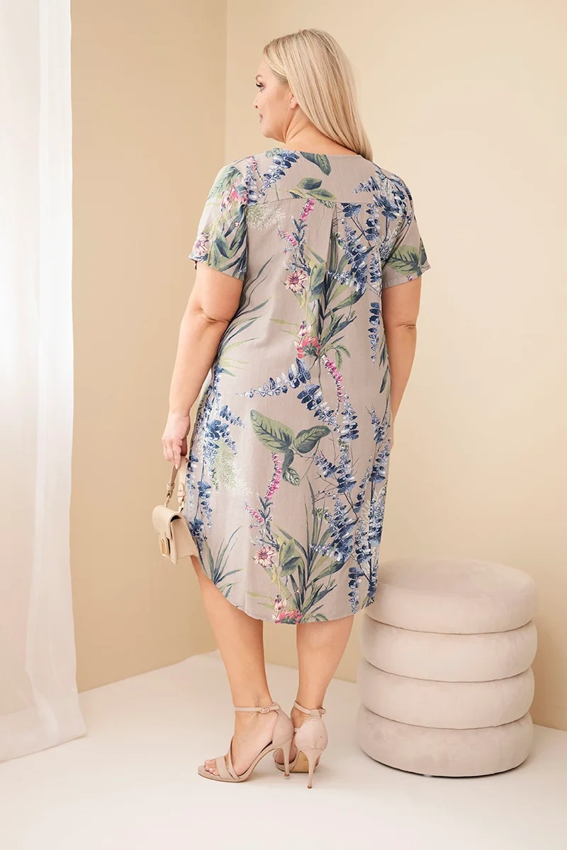 Kesi plus-size šaty s krátkym rukávom