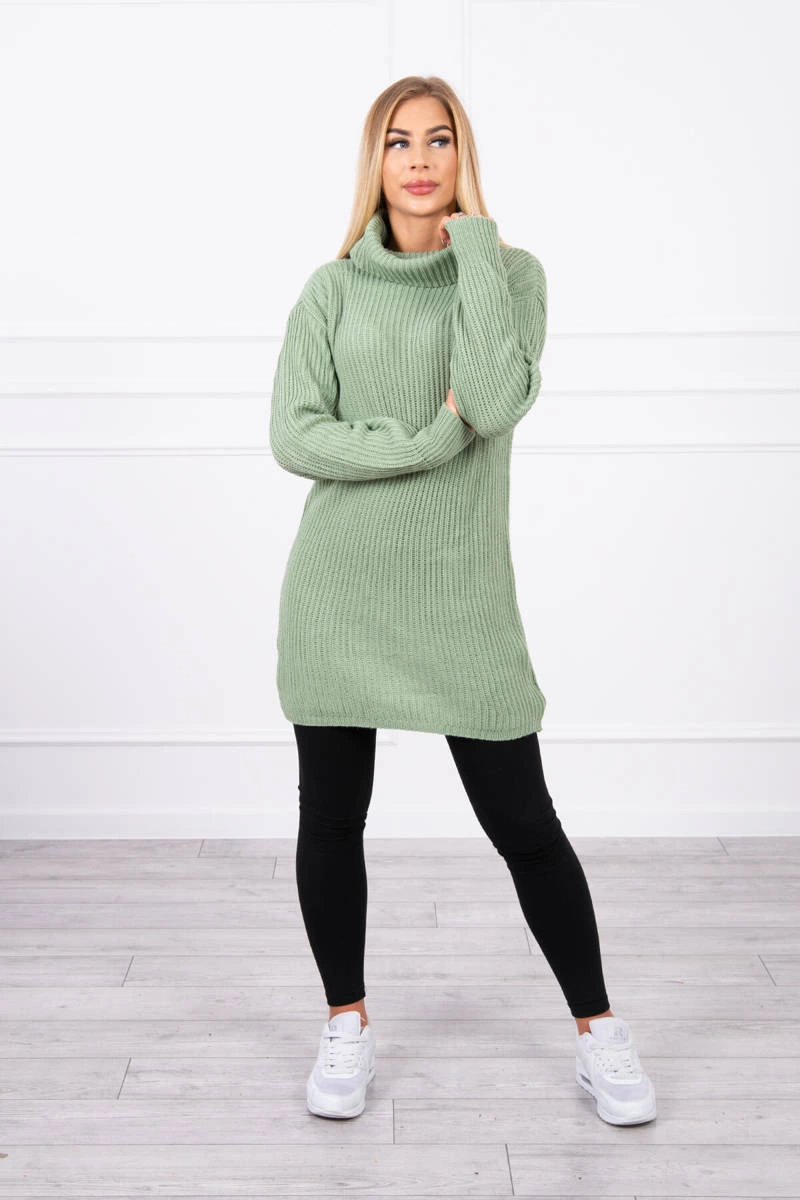 Kesi Sweater with golf dark mint