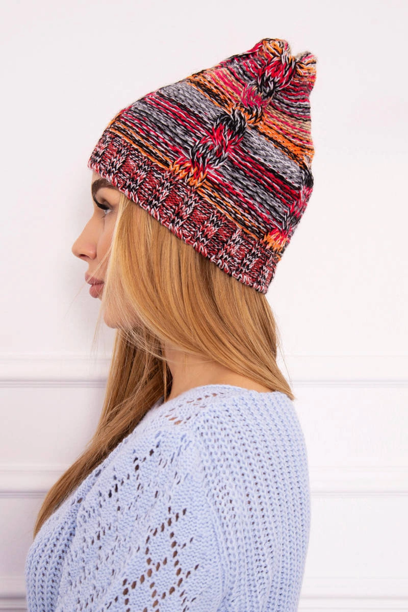 marka niezdefiniowana Cap with fleece Klaudia K255 orange+red