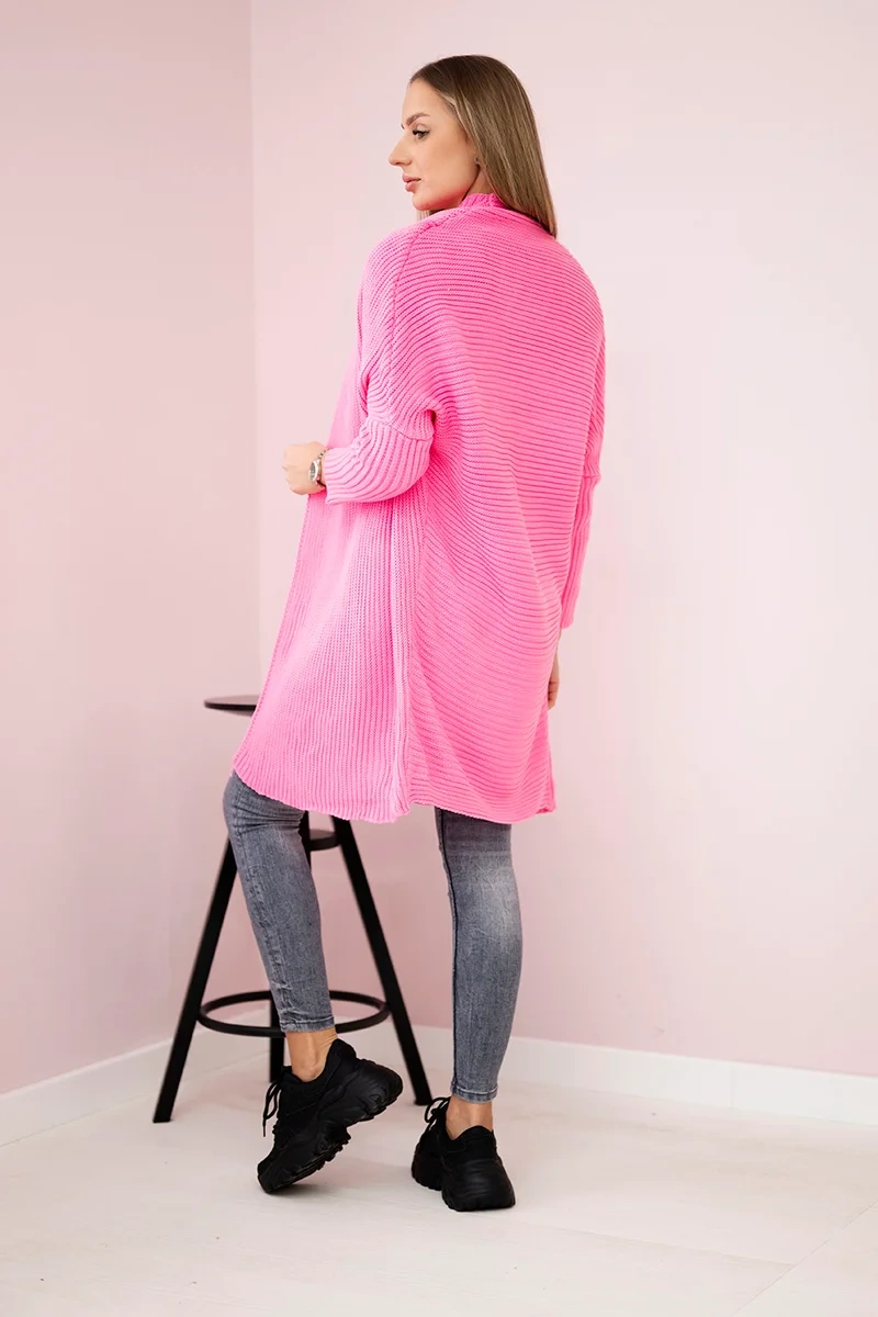 Sweater with batwing sleeve light pink
