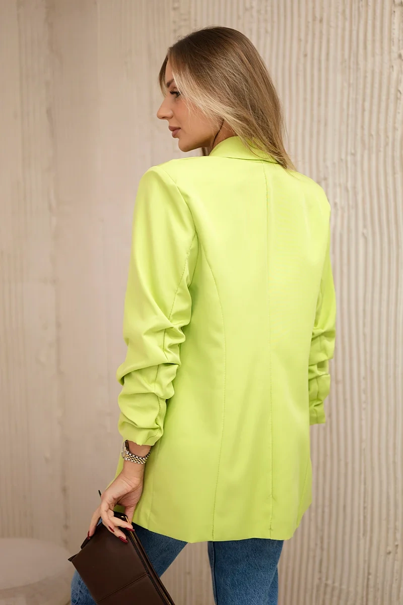 Elegant jacket with kiwi lapels