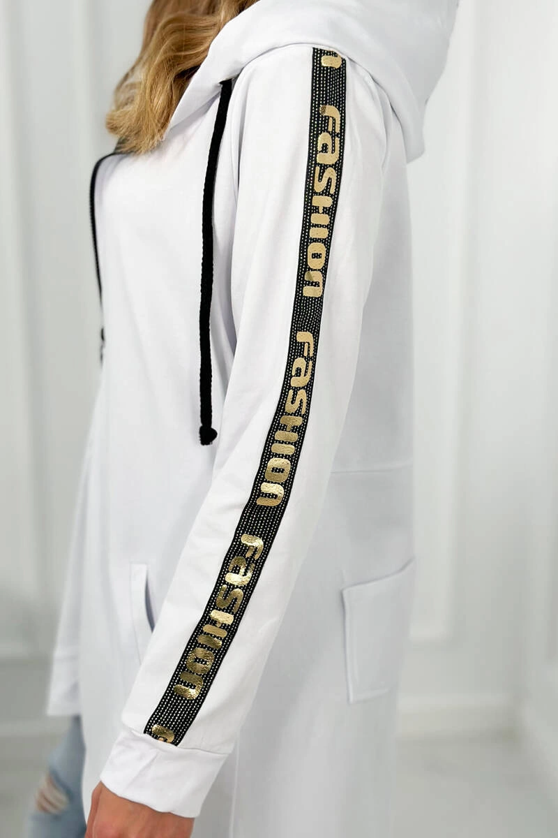 Kesi Sweatshirt with zip at the back white