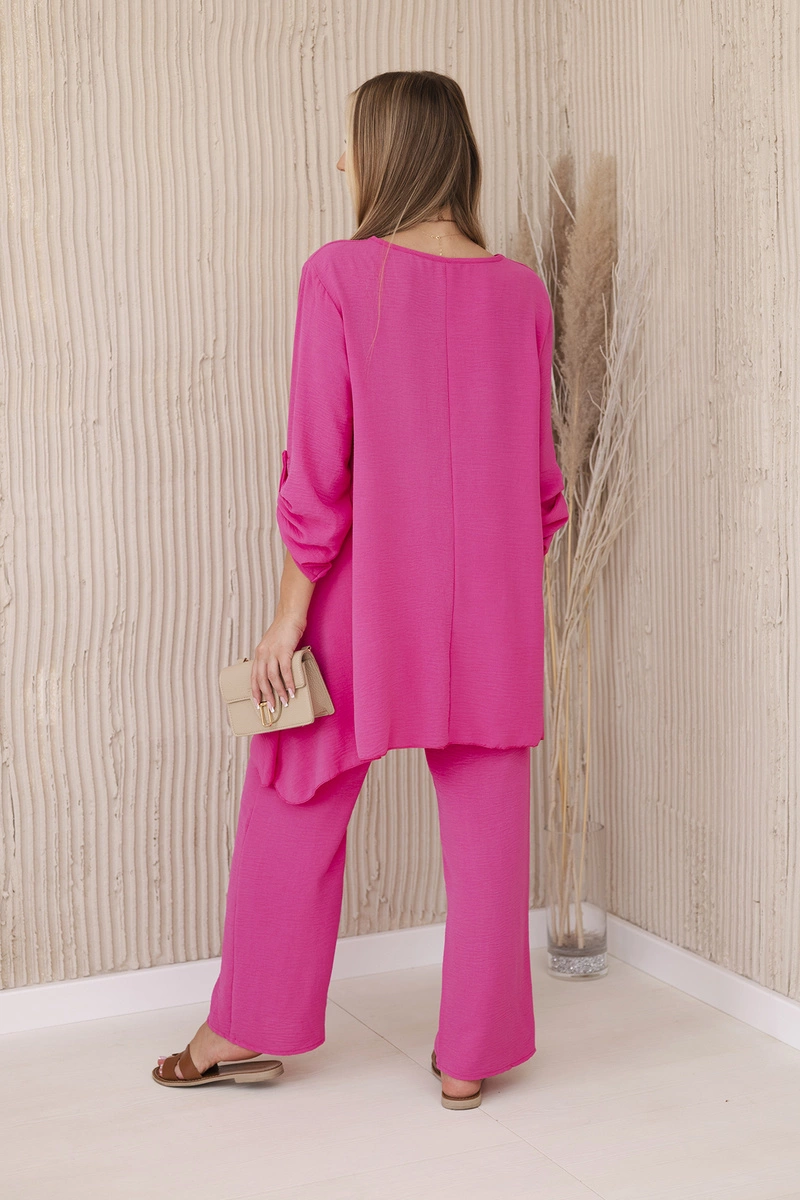 Set blouse + trousers with pendant pink color