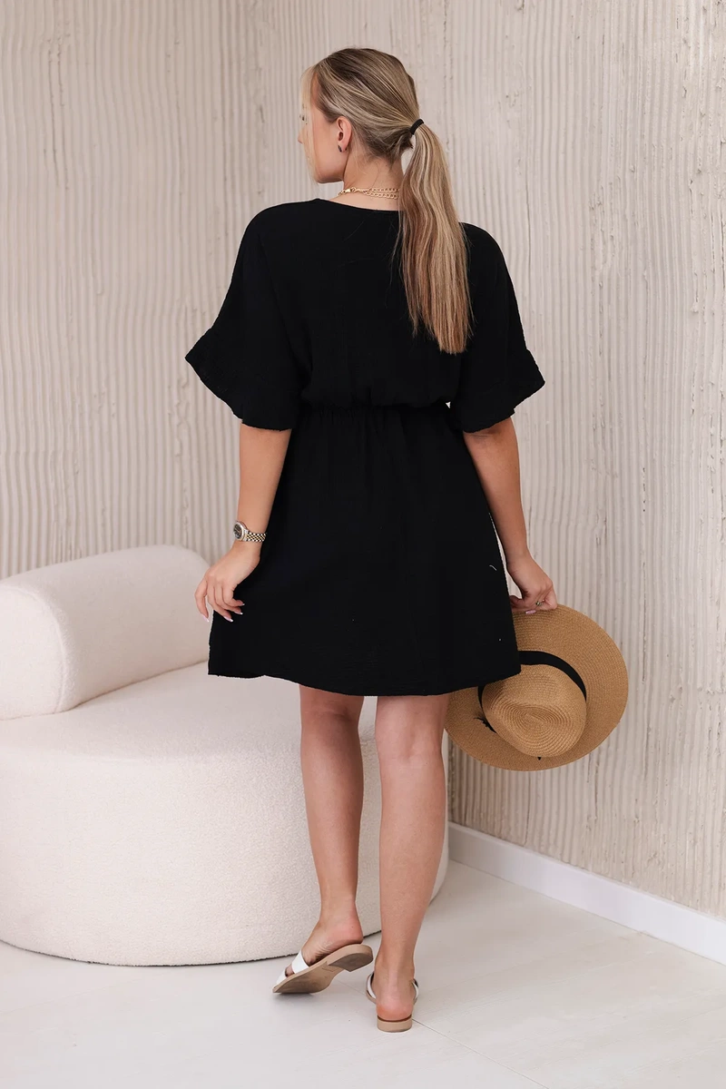 Kesi Włoski Muslin dress with waist black