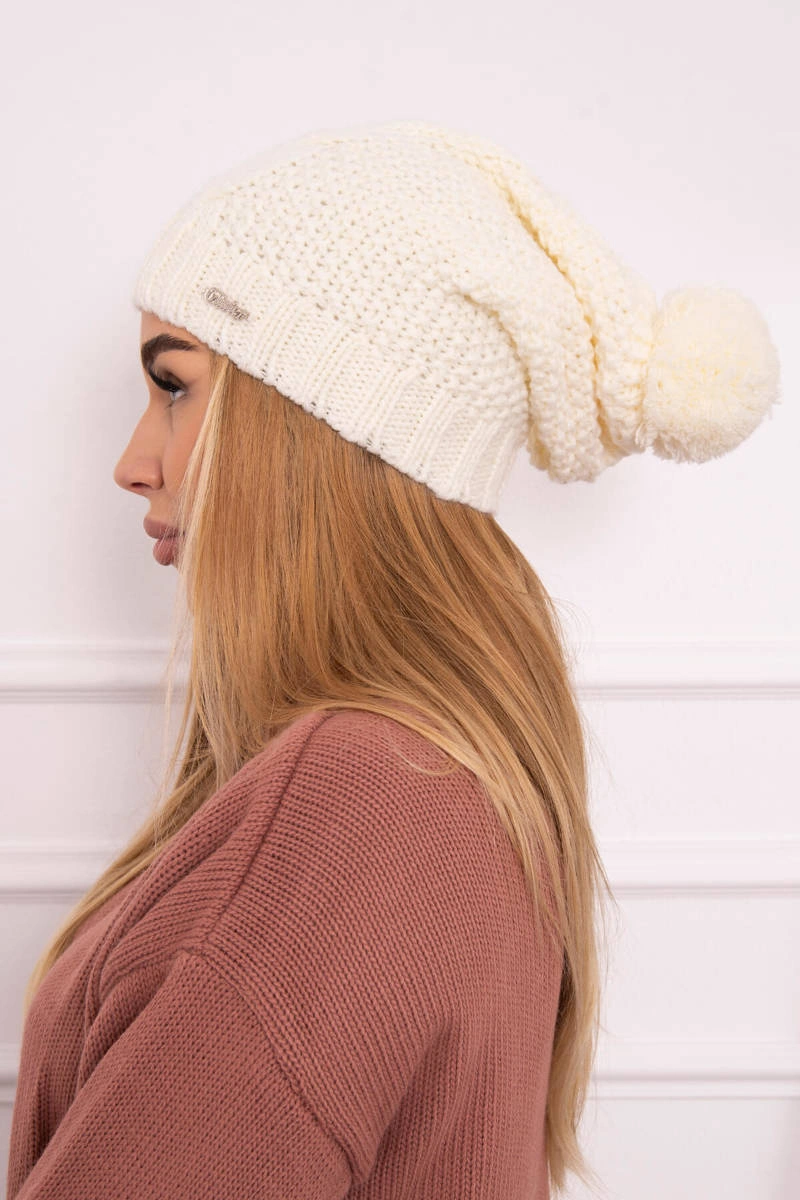 Kesi Cap with fleece Karolina K243 ecru
