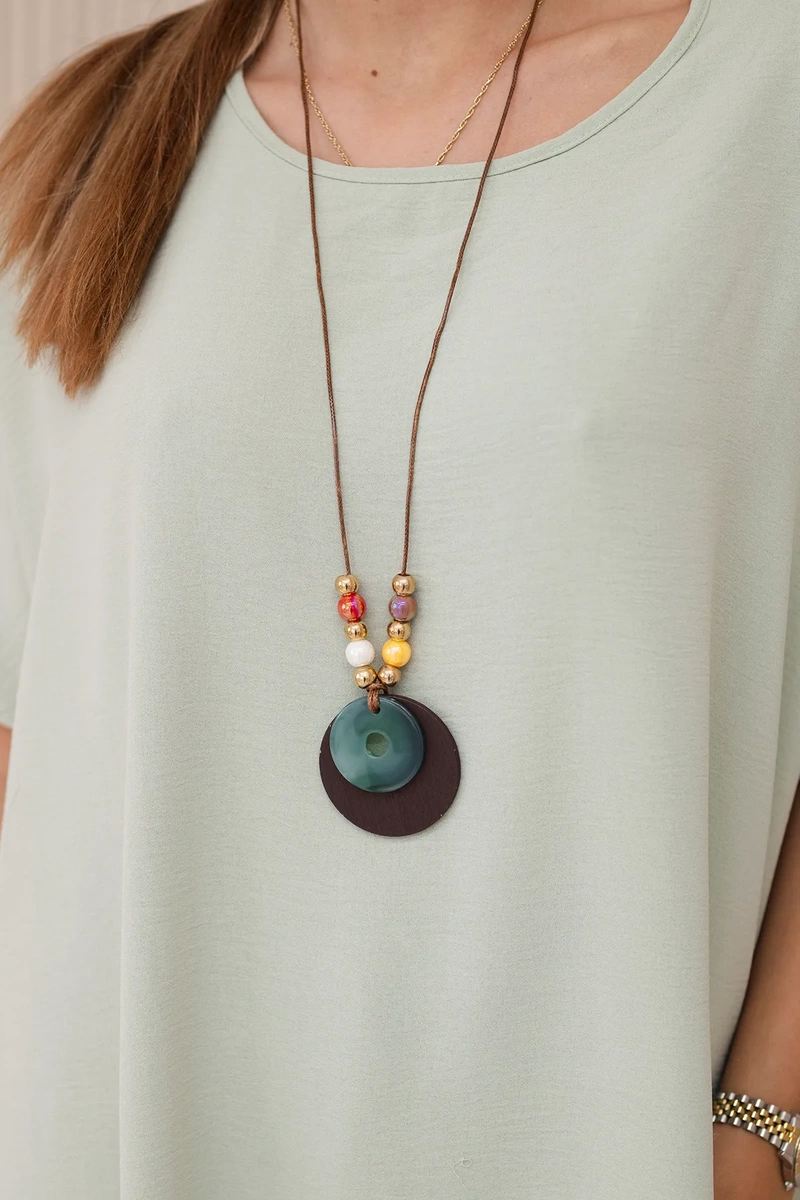 Kesi Włoski Oversized blouse with pendant light mint