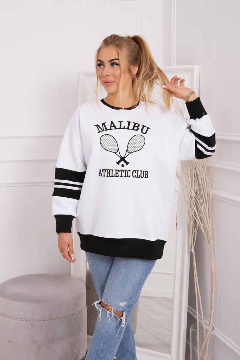 Malibu Insulated Sweatshirt White + Black