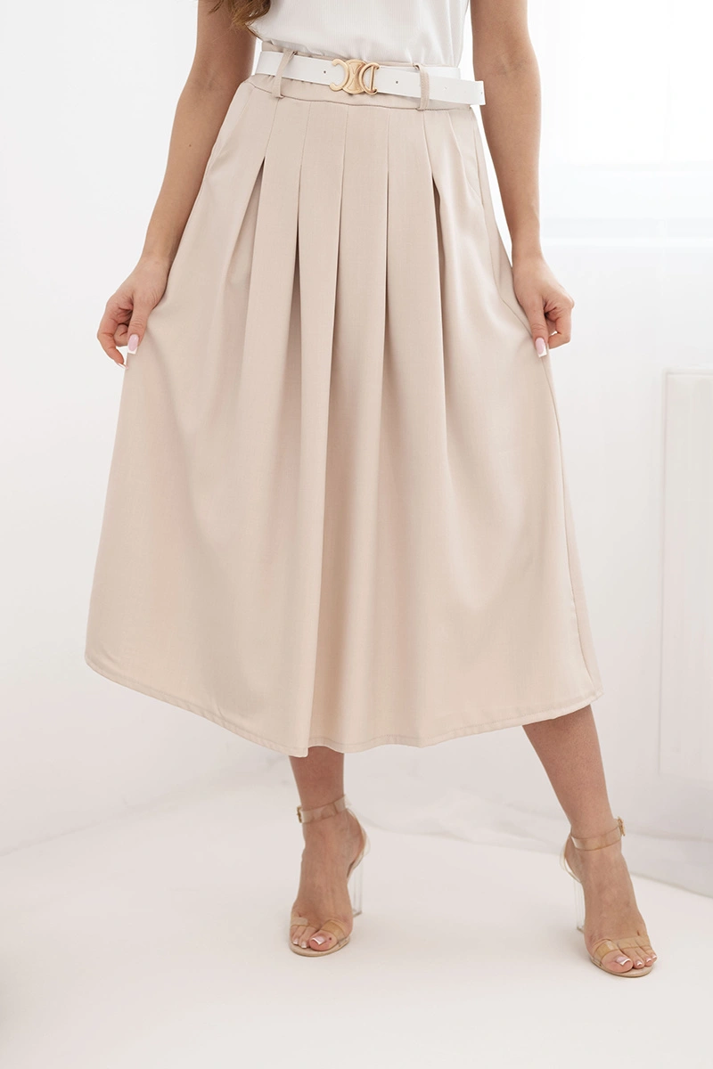 Дамска вискозна пола Kesi с колан