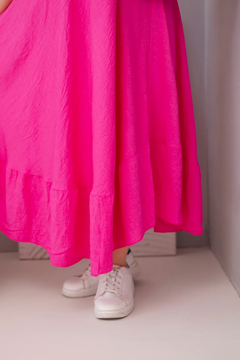 Kesi plus size dámske šaty s volánom