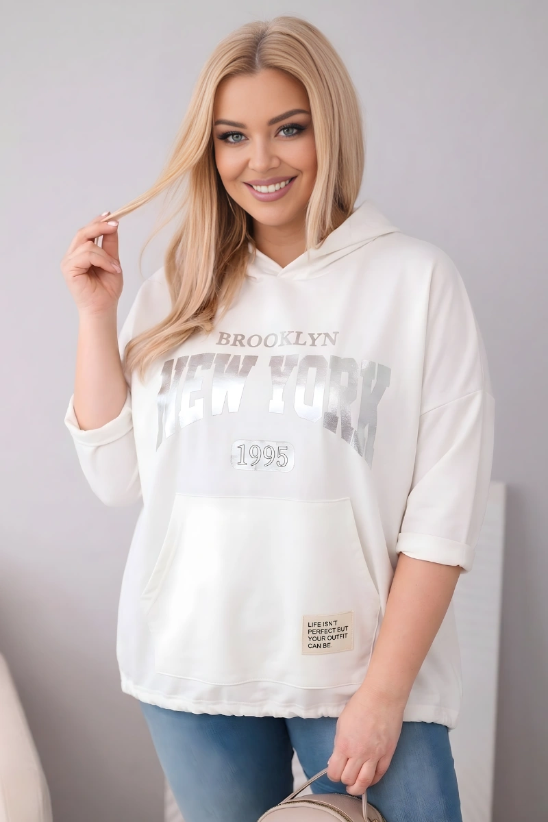 Дамски суичър с качулка в големи размери Kesi