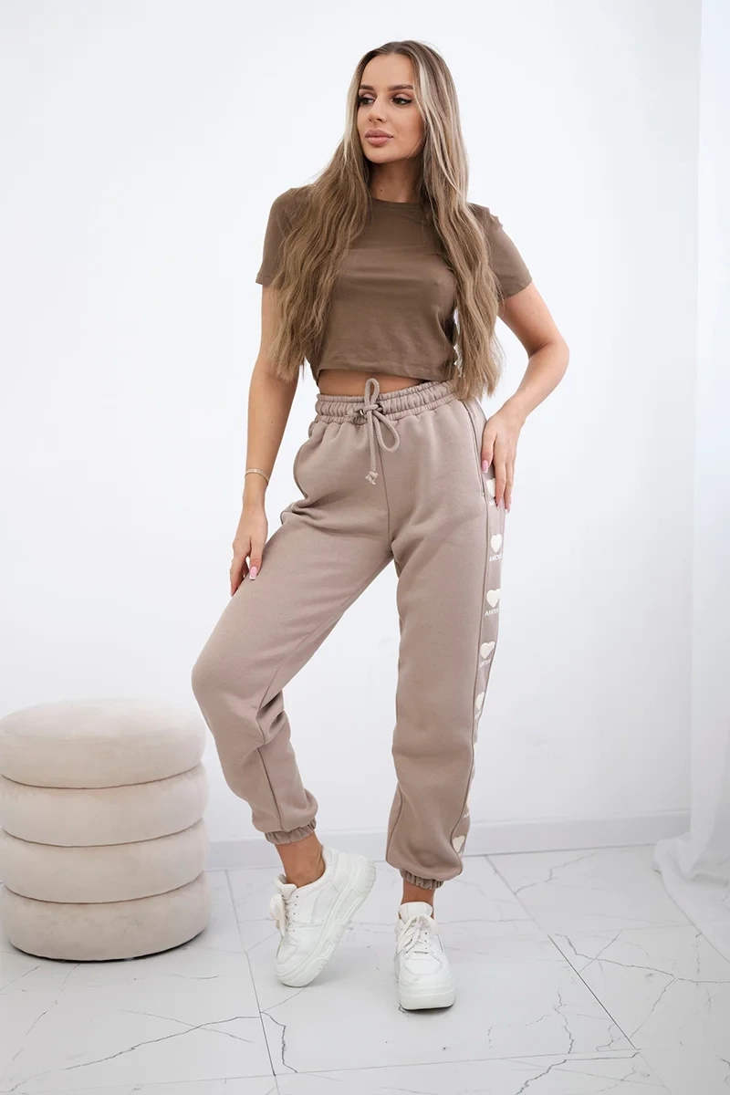 Cotton pants Amour dark beige