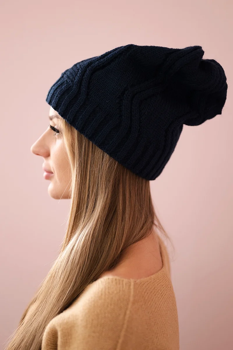 Kesi Cap with fleece Sylwia K244 navy blue
