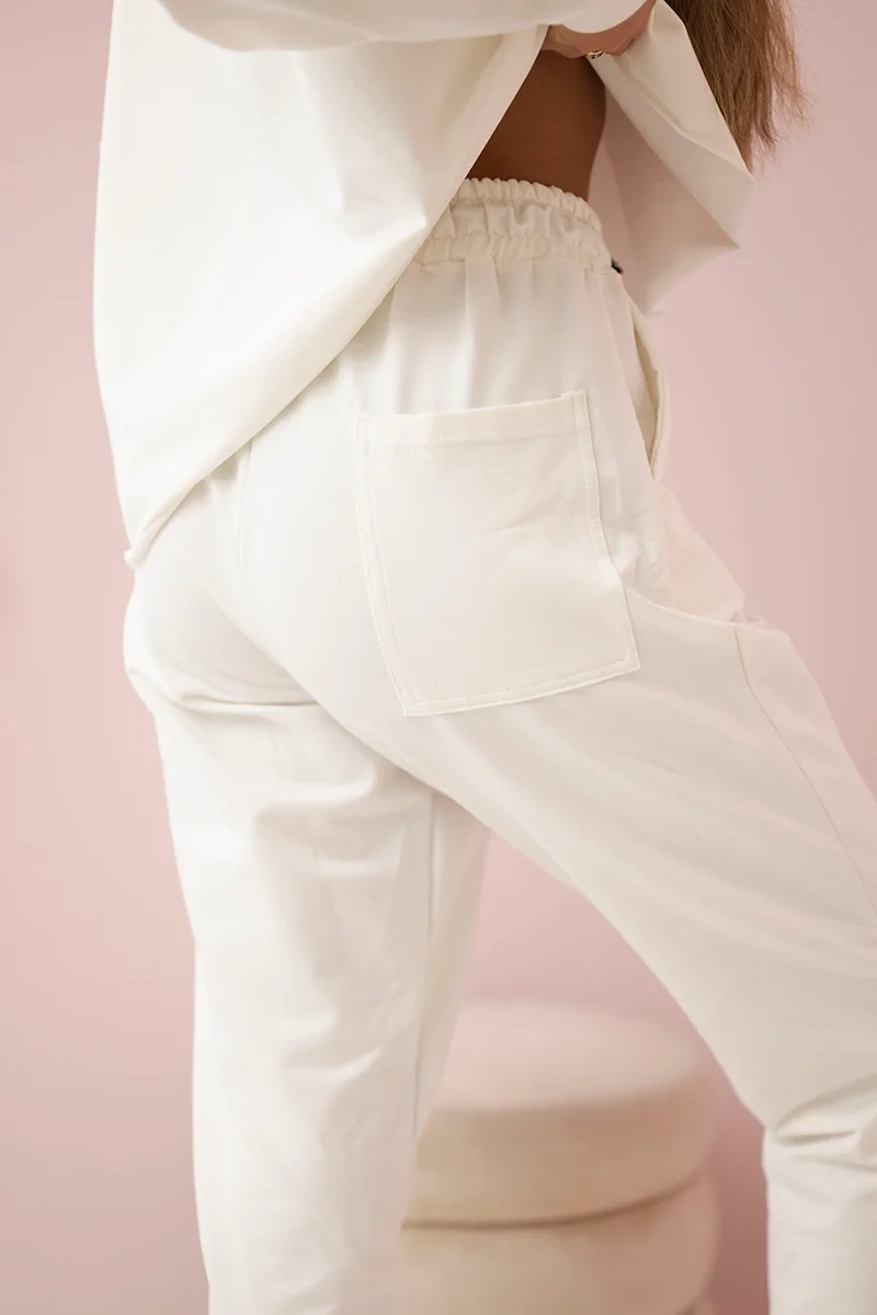 Set 2-piece sweatshirt + trousers ecru