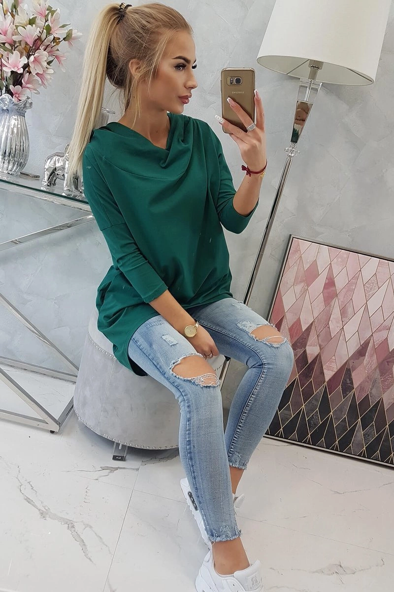 Kesi Sweatshirt with a print of wings green