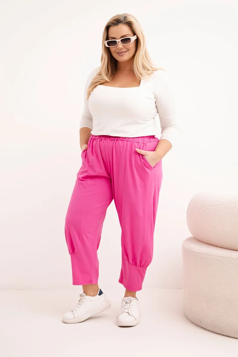 Kesi Włoski Plus Size nohavice s nízkym pásom