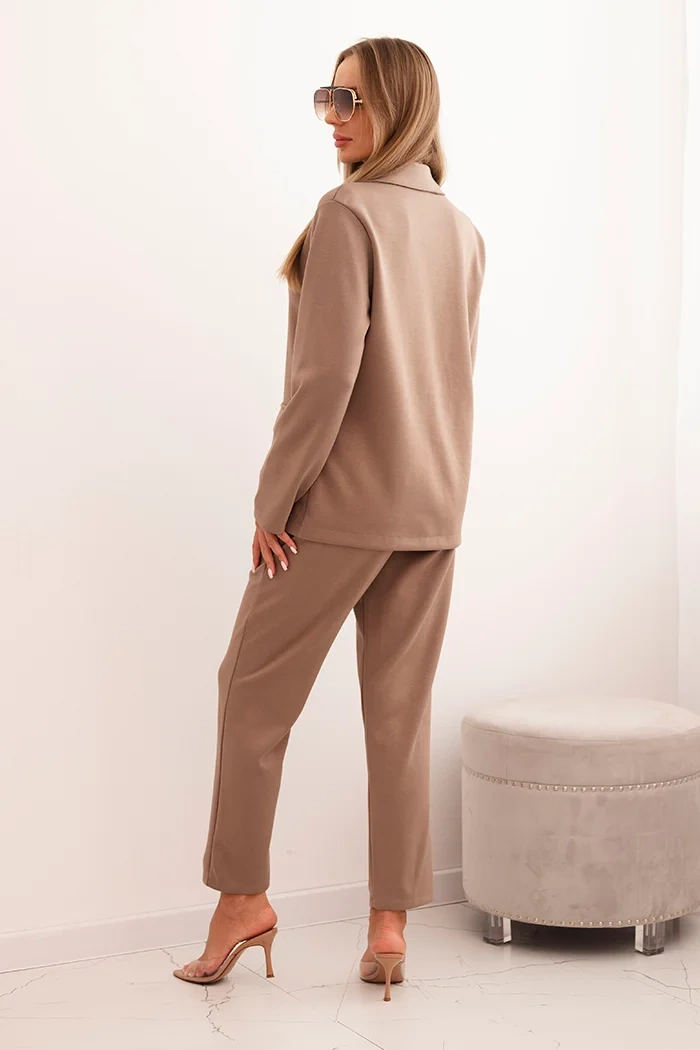 Kesi Włoski Women&#039;s set with viscose, decorated and elastic pants fango