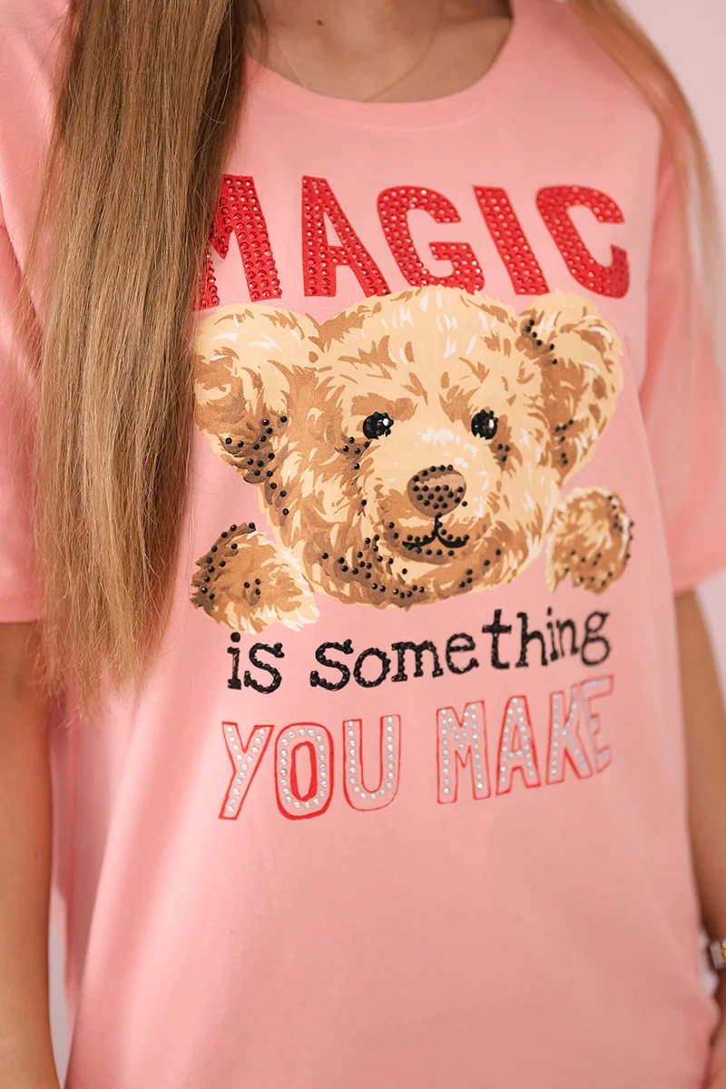 Blouse with Magic apricot print