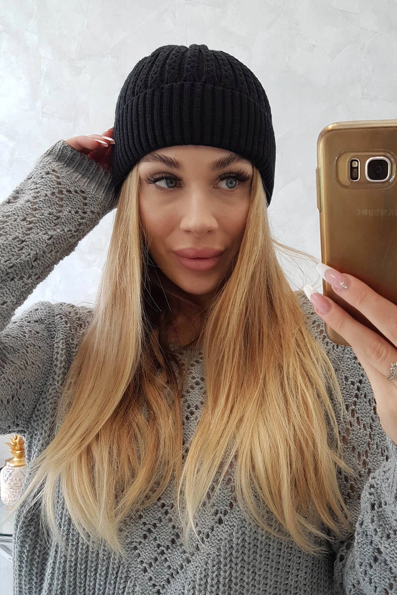 marka niezdefiniowana Cap thin Weronika K249 black