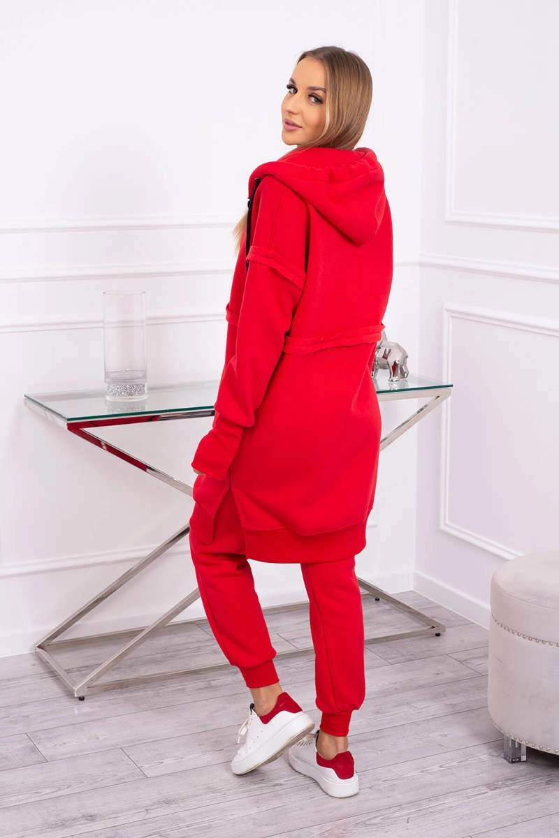 Kesi Insulated set with a long sweatshirt red