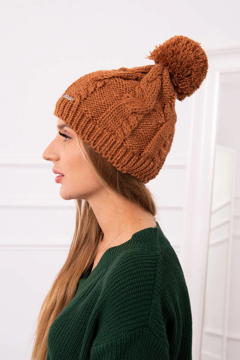 Kesi Cap with fleece Stefania K278 light brown