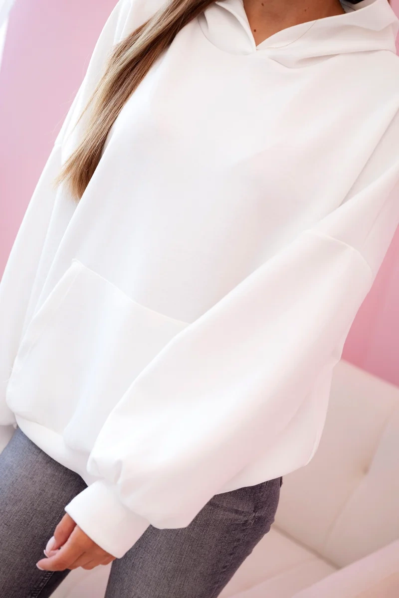 Kesi Włoski Hoodie made of Butter fabric ecru