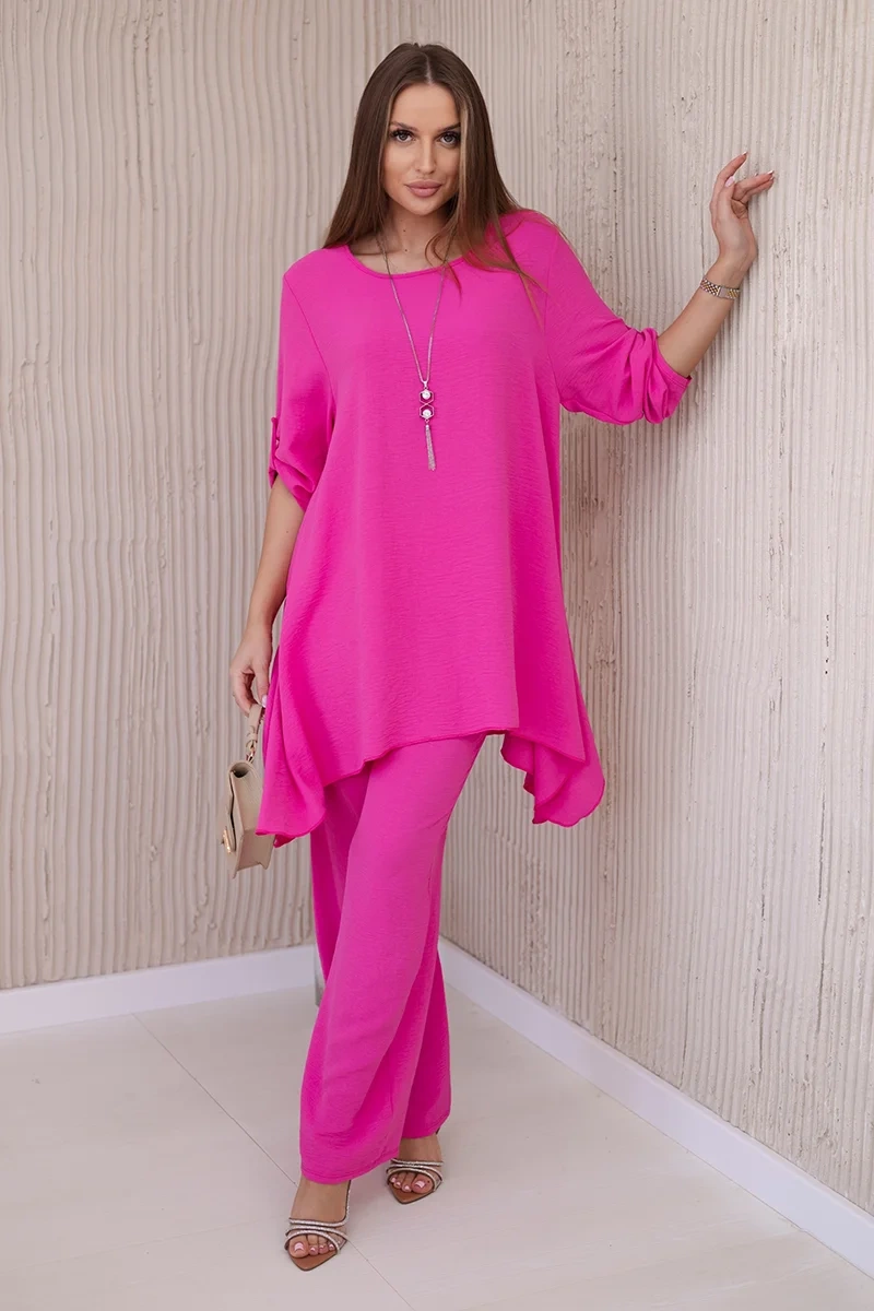 Kesi Włoski Set of blouse + pants with pendant fuchsia