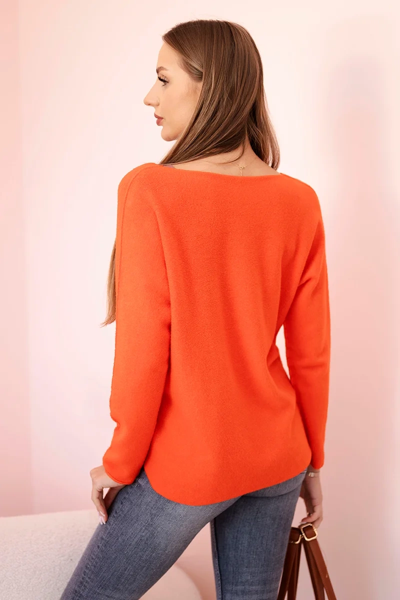 Kesi Włoski V-neck sweater orange