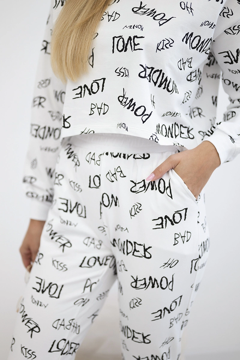 Set with white lettering