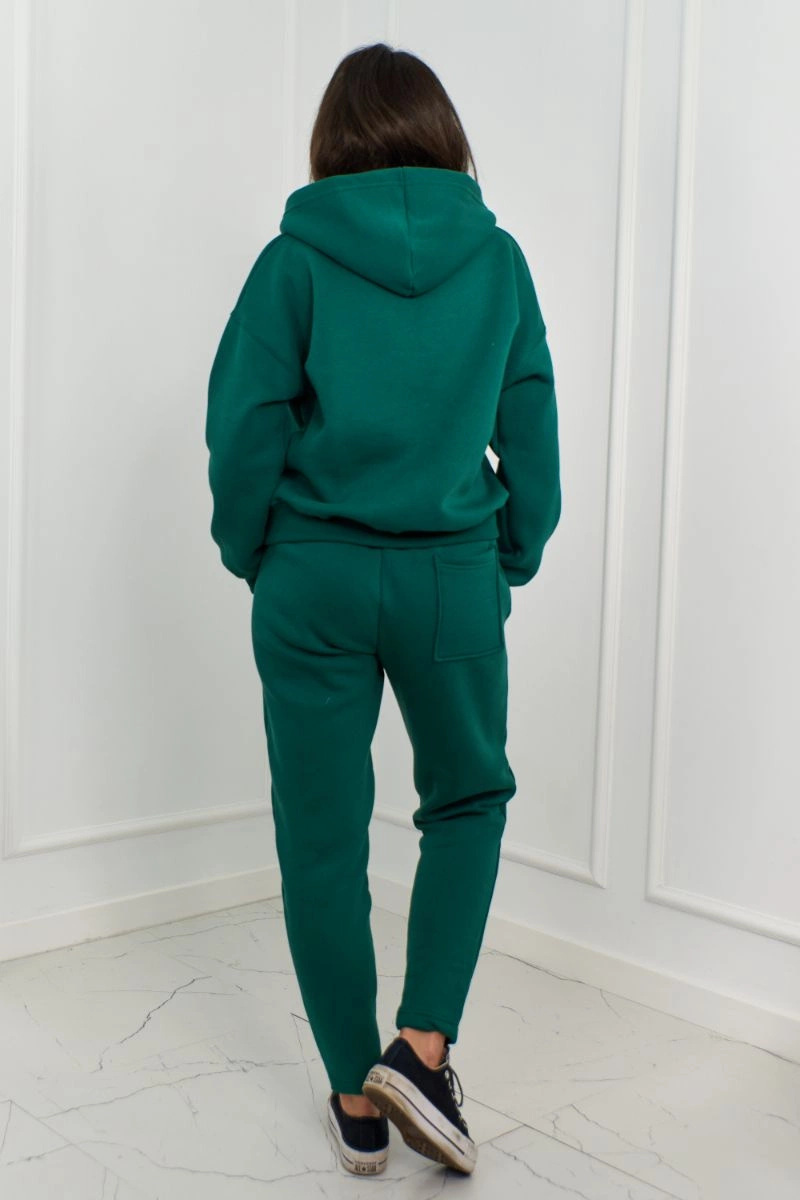 Insulated set sweatshirt + pants dark green