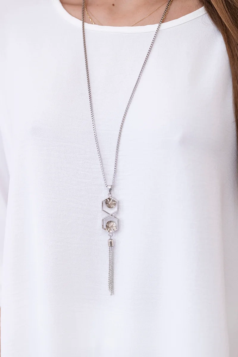 Set blouse + trousers with ecru pendant