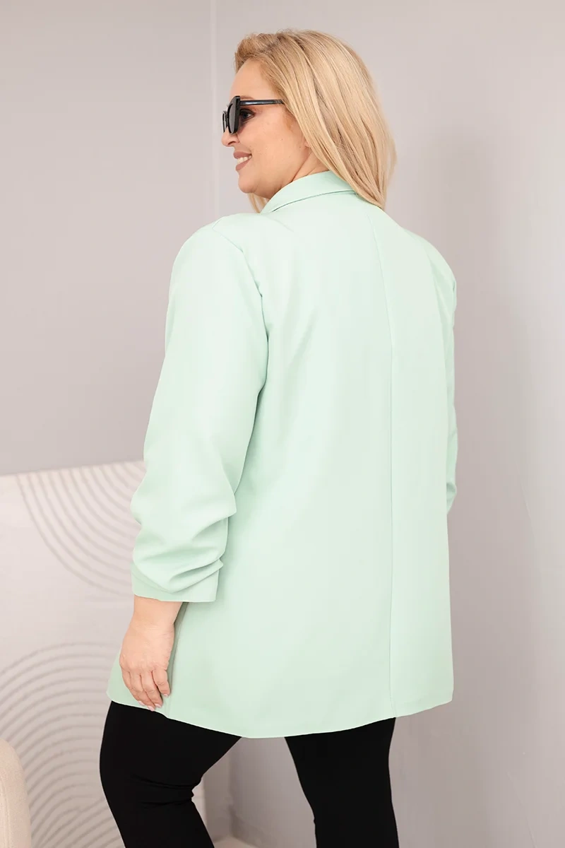 Kesi Włoski Dámska sako Plus Size elegantná mätová