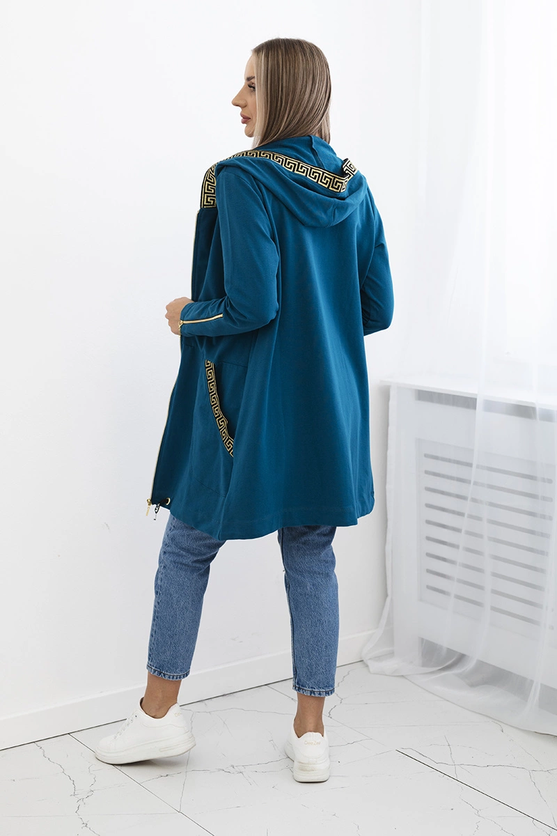 Sweatshirt with decorative tape navy