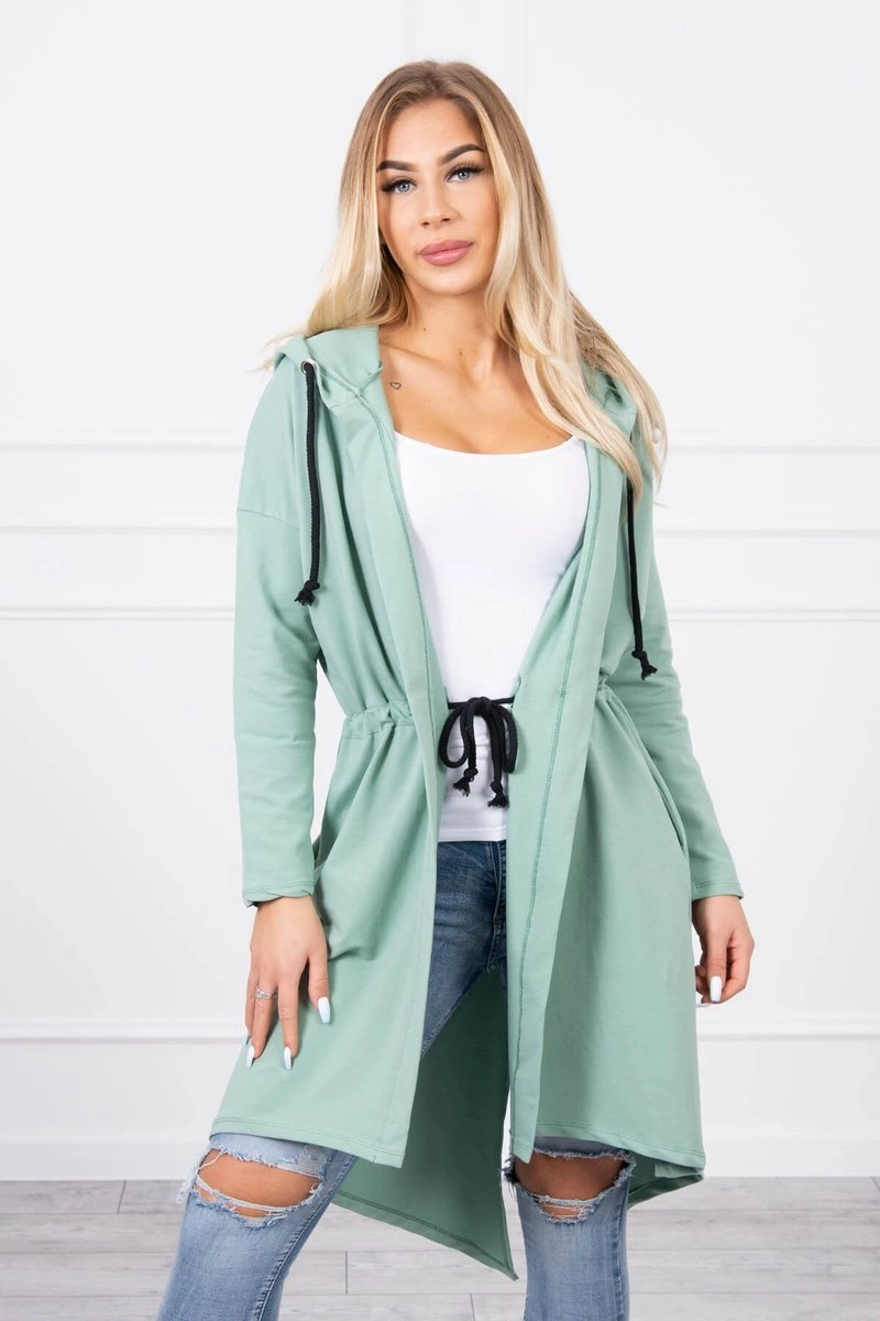 Kesi Kardigán s dlhším chrbtom tmavá mäta