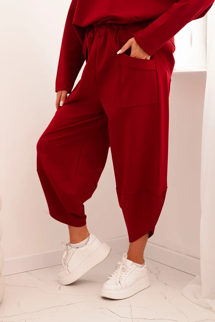 Kesi Włoski Punto Milano Winter set sweatshirt + pants burgundy