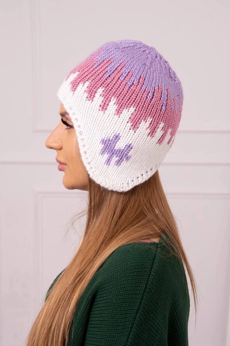 marka niezdefiniowana Women's cap Nikol K405 purple+dark pink+white