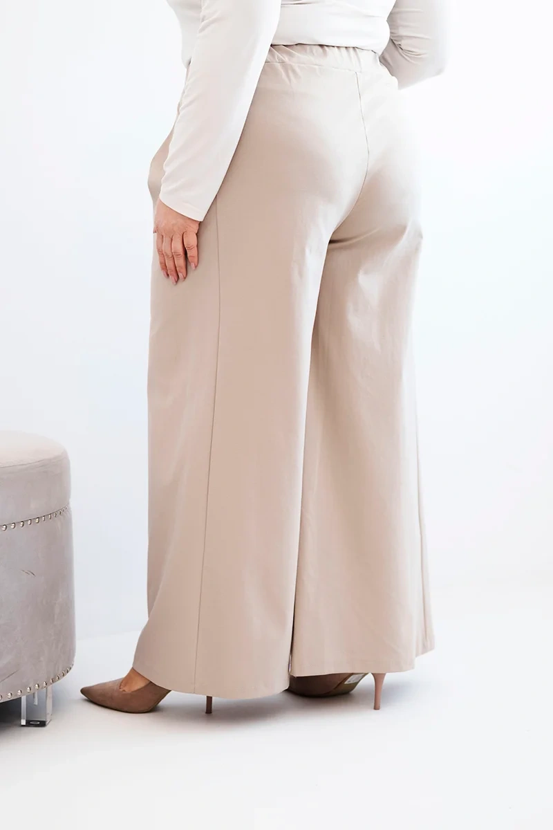 Plus size nohavice s širokými nohavicami