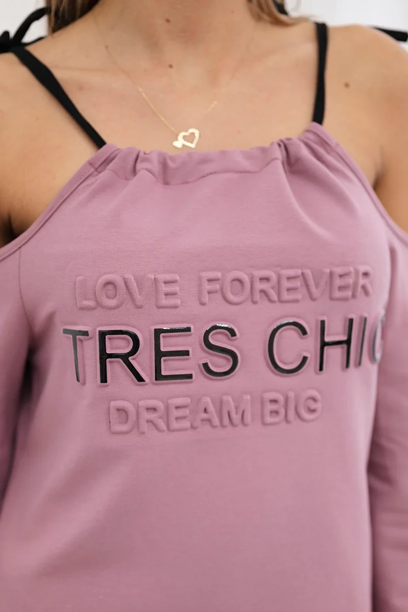 Tres Chic Dress Dark Pink