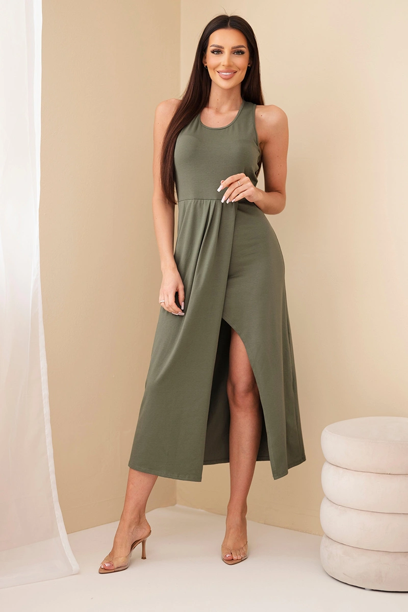 Дамска рокля без ръкави миди Kesi Włoski