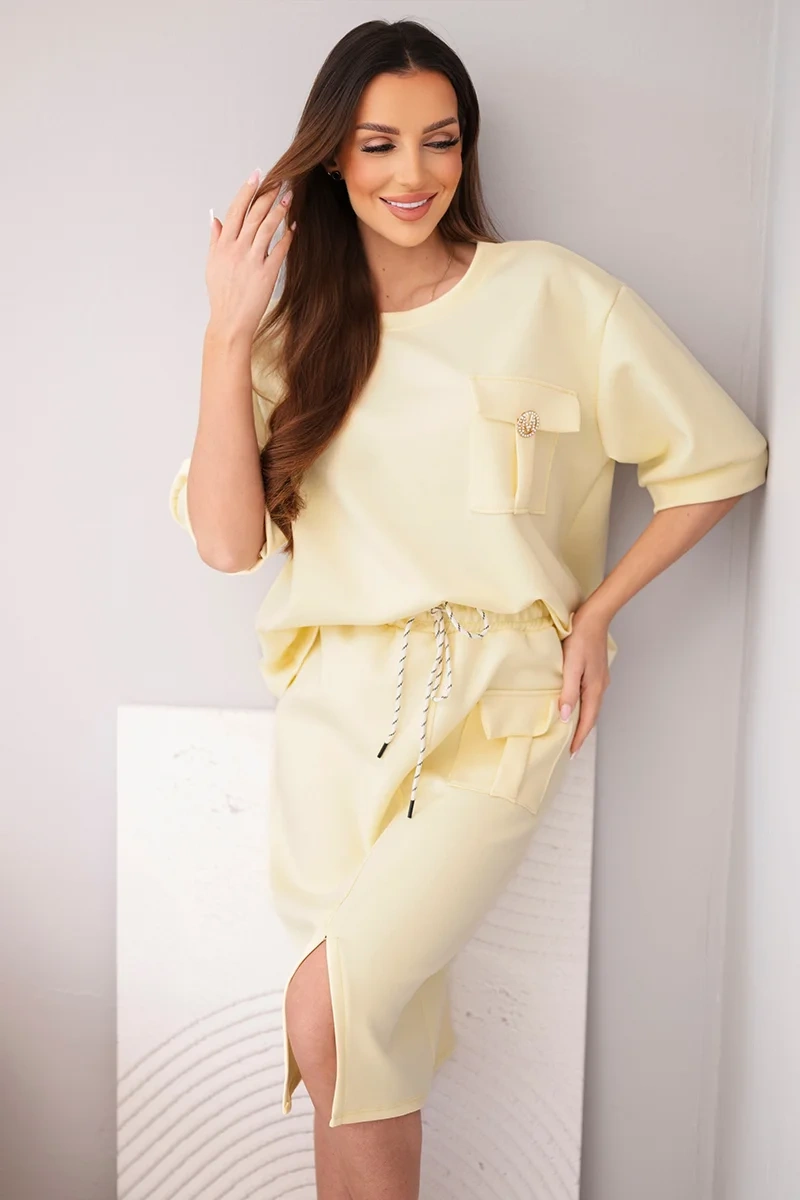 Комплект Kesi Włoski в цвят масло