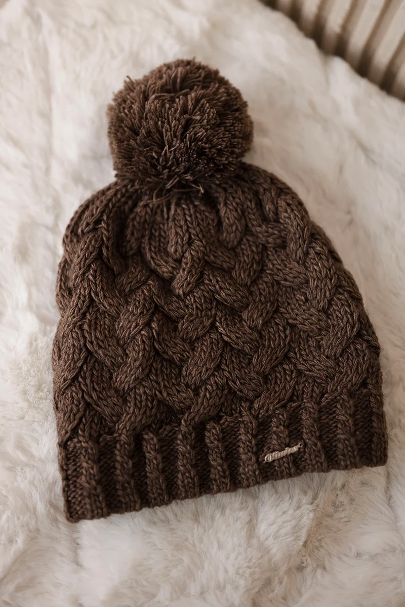 marka niezdefiniowana Cap with fleece Waleria K307 cappuccino