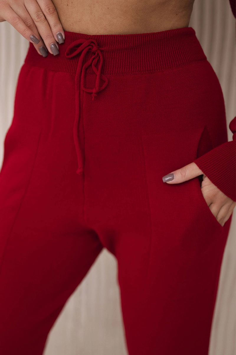Sweater set two-piece red