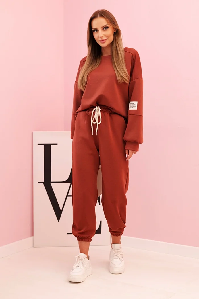 Kesi Włoski Set sweatshirt + pants butter orange