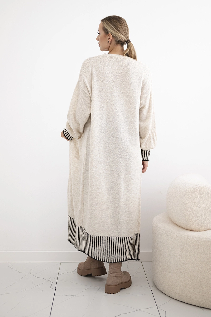 Kesi Włoski Cardigan with pockets dark beige