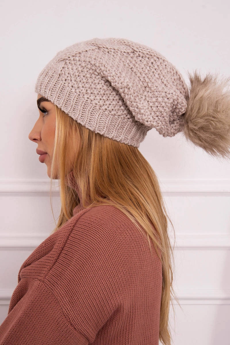 marka niezdefiniowana Cap with fleece Karolina K243 beige