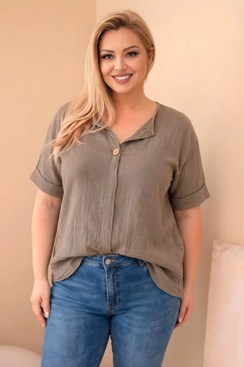 Памучна блуза Kesi Włoski с копчета