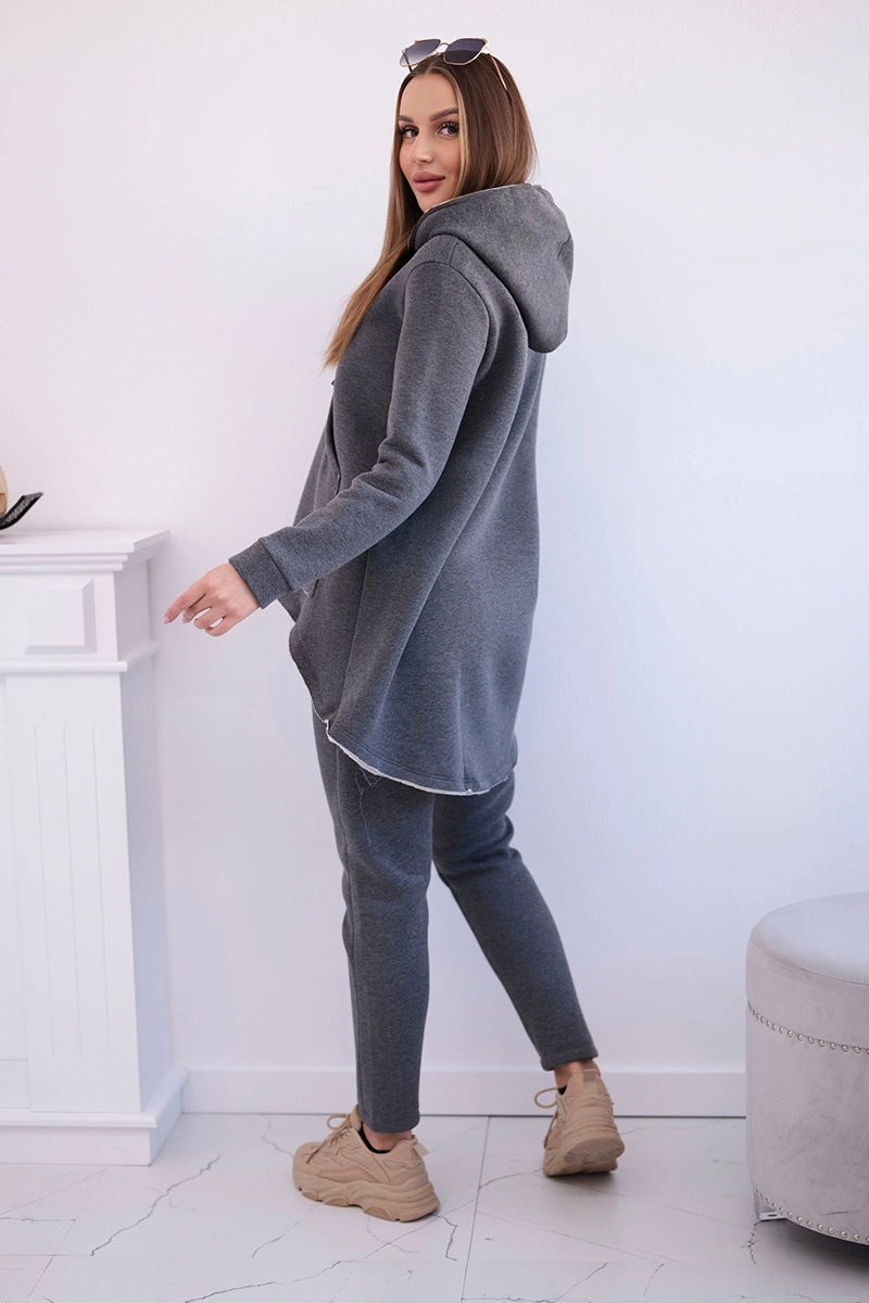 marka niezdefiniowana Set with pants Baggy graphite