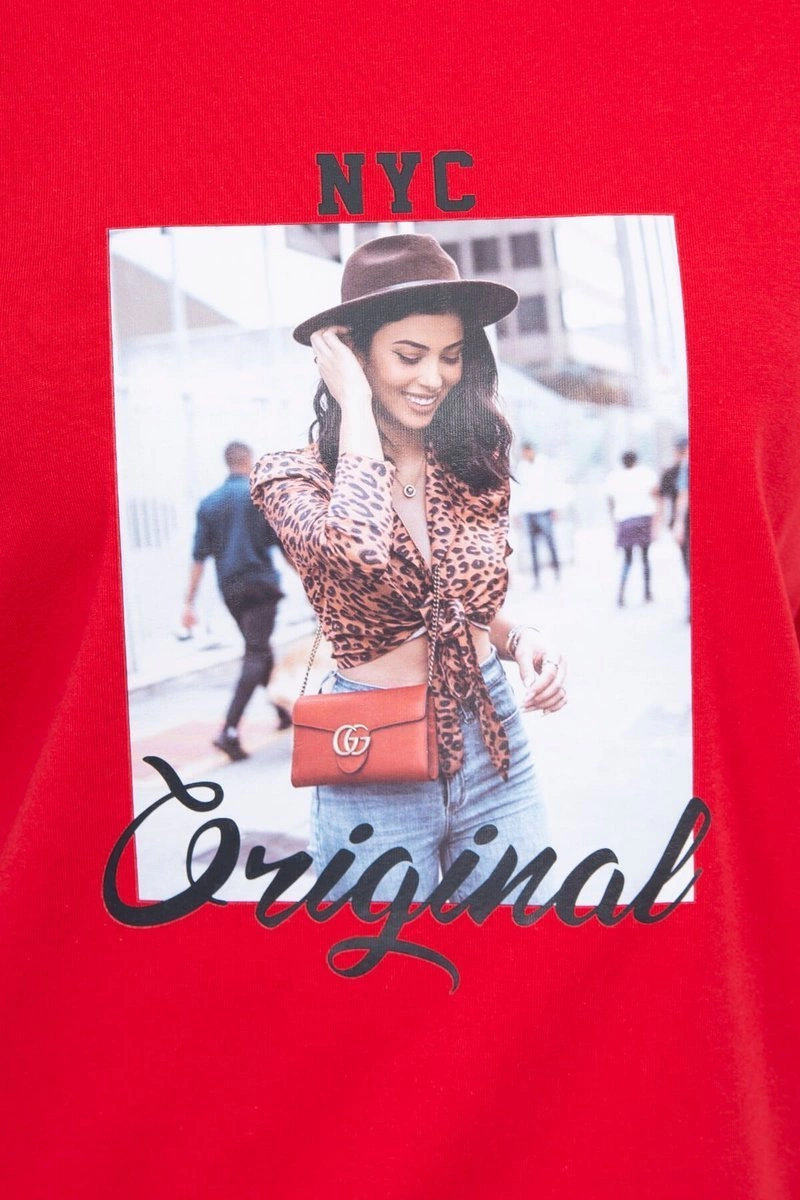 Blouse with Original print red