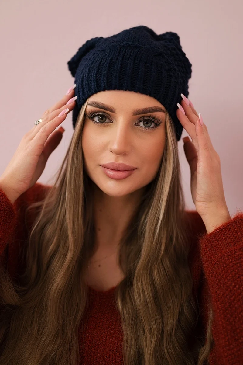 Kesi Čapica s fleece Sandra K210 námornícka modrá